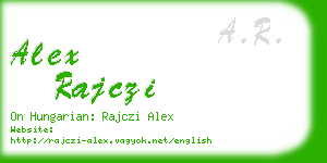 alex rajczi business card